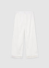 Conjunto Vestir Pantalon Con Blusa Cinta Bordada Crudo Junior Niña Mayoral M6157