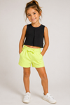 Conjunto Blusa Con Short De Algodon Elástico Negro/Neon De Niña -Bci Boboli M423100