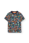 Playera M/C Better Cotton Estampada Naranja De Niño -Bci Boboli M508104