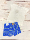 Conjunto Blusa M/C Blanco Con Short Estampado Niña Mayoral M3015