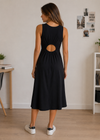 Vestido Rayas Midi Negro Junior Niña Mayoral M6914