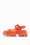 Huarache Chunky Naranja Desigual Para Mujer M24SSSP02