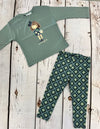 Conjunto Blusa M/L Salvia Con Legins Niña Mayoral M4005