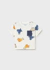 Conjunto Playera M/C Estampada Nata Bebe Niño Mayoral M1014