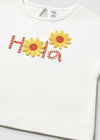 Conjunto Blusa M/C Apliques Crochet Con Legins Amarillo Bebe Niña Mayoral M1084