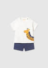Conjunto Algodon Short Y Playera Azul Bebe Niño Mayoral M1668