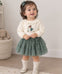 Conjunto Blusa M/L Vestir Crd-Verde Con Falda Tul Verde Bebe Niña Mayoral M2089