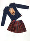 Conjunto Blusa Falda Terciopelo Niña Boboli M447005