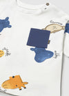 Conjunto Playera M/C Estampada Nata Bebe Niño Mayoral M1014