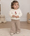 Conjunto Blusa M/L Vestir Crd-Frambrueza Con Pantalon Vestir Nuez Bebe Niña Mayoral M2089