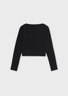Blusa M/L Tejido Rayas Negro Junior Niña Mayoral M7066