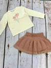 Conjunto Falda Con Blusa M/L Hueso Niña Mayoral M178 M4904