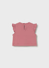 Conjunto Short Con Blusa Rayas Blush Bebe Niña Mayoral M1089