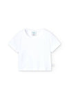 Blusa Better Cotton Canalé Color Blanco De Niña -Bci Boboli M498034