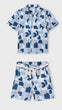 Conjunto Camisa M/C Con Bermuda Estampada Azul Niño Mayoral M3114