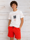 Conjunto Short Naranja Con Playera M/C