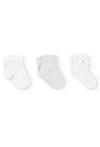 Set 3 Calcetines Vestir Niña -color Blanco y Plata Boboli M708320