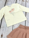 Conjunto Falda Con Blusa M/L Hueso Niña Mayoral M178 M4904