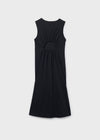Vestido Rayas Midi Negro Junior Niña Mayoral M6914