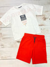 Conjunto Short Naranja Con Playera M/C "No Distance" Blanco Junior Niño Mayoral M6011