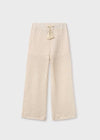 Conjunto de pantalon Con Blusa M/C Tejido Hueso Niña Junior Mayoral M6042