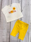 Conjunto Blusa M/C Apliques Crochet Con Legins Amarillo Bebe Niña Mayoral M1084