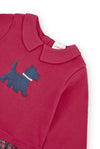 Vestido Manga larga Rojo Combinado con Gris Niña Boboli M705248