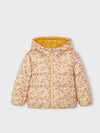 Chamarra Doble Vista Color Ambar Y Estampado Flores Niña Mayoral M4493 MAYORAL