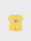 Set 2 Conjuntos Blusas M/C Shorts De Algodón Amarillo Azul Bebe Niña Mayoral M1097