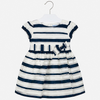 Vestido organza rayas lazo niña Mayoral Mayoral