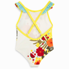 TRAJE DE BAÑO FLORES NIÑA ROJO TROPICAL JUNGLE Tuctuc