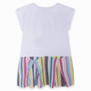VESTIDO PUNTO RAYAS NIÑA BLANCO POWERFUL Tuctuc