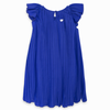 VESTIDO CREPE PLISADO NIÑA AZUL FIESTA Tuctuc