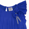 VESTIDO CREPE PLISADO NIÑA AZUL FIESTA Tuctuc