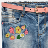 Pantalon largo mezclilla flores para bebé niña Mayoral