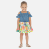 Vestido combinado vaquero niña Mayoral