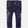 Pantalón largo mezclilla bordado para bebé niña Mayoral