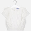 Blusa gasa brillos para niña Mayoral