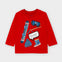 Playera manga larga juega a esquiar bebe niño