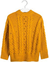 Sueter Tejido Trenza Mostaza Niña Juniors Mayoral