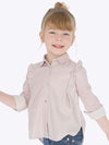 CAMISA VESTIR MANGA LARGA RALLAS CUARZO NIÑA Mayoral