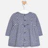 VESTIDO M/L TEJIDO RAYAS MARINO GRIS BEBE MAYORAL Mayoral