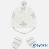 CONJ, TEJIDO GORRO CON MANOPLAS GRIS BEBE MAYORAL Mayoral