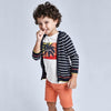 CONJUNTO SUETER RALLAS , PLAYERA M/C Y BERMUDA CINTURA AJUSTABLE NIÑO 4 AÑOS MAYORAL Mayoral