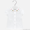 CONJUNTO BLUSA VESTIR BOTONES CON SHORT FLORES CINTURA AJUSTABLE BEBE MAYORAL Mayoral