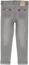 PANTALON MODA GRIS CON CANUTILLO CINTURA AJUSTABLE BOBOLI NIÑA Boboli