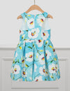 VESTIDO ESTAMPADO TURQUEZA NIÑA Abel y Lula Abel y Lula