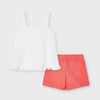 CONJUNTO BLUSA S/M CORAL SHORT 100% ALGODON NIÑA MAYORAL Mayoral