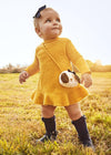 Vestido M/L Fashion Con Bolso Mostaza Bebe Niña Mostaza Mayoral M2921 MAYORAL