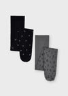 Set 2 Pantimedias Glitter Negro Mayoral M10126 MAYORAL